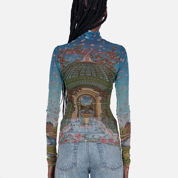 Casablanca L'Amour En Fleur Mesh Top - Picture 9 of 9